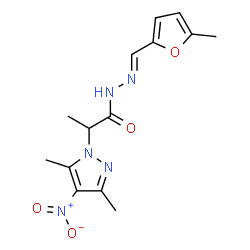 1H-Pyrazole-1-aceticacid,alpha,3,5-trimethyl-4-nitro-,[(5-methyl-2-furanyl)methylene]hydrazide(9CI) structure