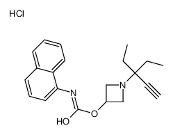 [1-(3-ethylpent-1-yn-3-yl)azetidin-1-ium-3-yl] N-naphthalen-1-ylcarbamate,chloride结构式