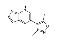 3,5-dimethyl-4-(1H-pyrrolo[2,3-b]pyridin-5-yl)-1,2-oxazole结构式