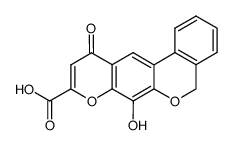 7-Hydroxy-11-oxo-5H,11H-6,8-dioxa-benzo[a]anthracene-9-carboxylic acid Structure