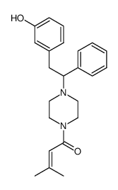 (-)-1-(3-methylcrotonyl)-4-<2-(3-hydroxyphenyl)-1-phenylethyl>piperazine Structure