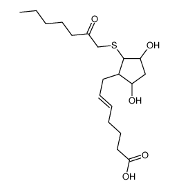 7-[3,5-dihydroxy-2-(2-oxoheptylsulfanyl)cyclopentyl]hept-5-enoic acid结构式
