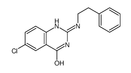 6-Chloro-2-(phenethylamino)quinazolin-4(3H)-one结构式