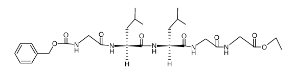 L-L-Benzyloxycarbonyl-glycyl-leucyl-leucyl-glycyl-glycin-ethylester Structure