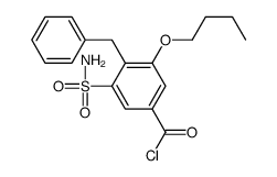 4-benzyl-3-butoxy-5-sulfamoylbenzoyl chloride结构式