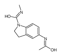 5-acetamido-N-methyl-2,3-dihydroindole-1-carboxamide结构式