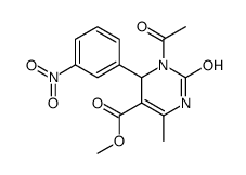 methyl 3-acetyl-6-methyl-4-(3-nitrophenyl)-2-oxo-1,4-dihydropyrimidine-5-carboxylate Structure