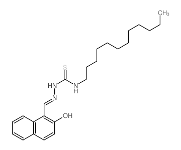 3-dodecyl-1-[[(Z)-(2-oxonaphthalen-1-ylidene)methyl]amino]thiourea Structure