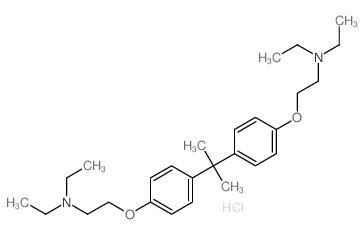 2-[4-[2-[4-(2-diethylaminoethoxy)phenyl]propan-2-yl]phenoxy]-N,N-diethyl-ethanamine结构式