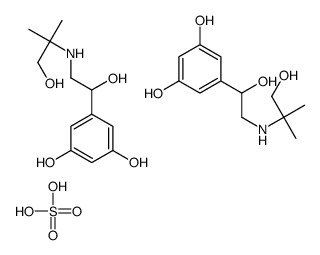 5-[1-hydroxy-2-[(1-hydroxy-2-methylpropan-2-yl)amino]ethyl]benzene-1,3-diol,sulfuric acid Structure