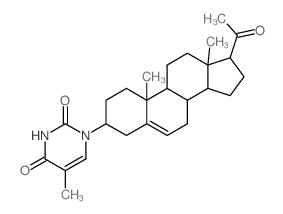 2,4(1H,3H)-Pyrimidinedione,5-methyl-1-[(3b)-20-oxopregn-5-en-3-yl]-(9CI) picture
