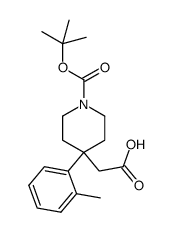 [1-{[(1,1-dimethylethyl)oxy]carbonyl}-4-(2-methylphenyl)-4-piperidinyl]acetic acid Structure