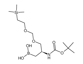 [2-borono-1-(S)-(2-trimethylsilanyl-ethoxymethoxymethyl)-ethyl]-carbamic acid tert-butyl ester结构式