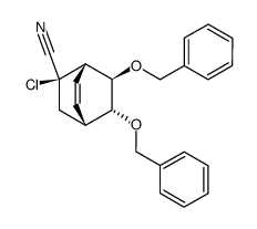 (1S,2R,4R,7R,8R)-7,8-Bis-benzyloxy-2-chloro-bicyclo[2.2.2]oct-5-ene-2-carbonitrile结构式