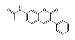 7-acetylamino-3-phenyl-chromen-2-one结构式