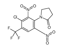 1-[3-chloro-2,6-dinitro-4-(trifluoromethyl)phenyl]pyrrolidin-2-one结构式
