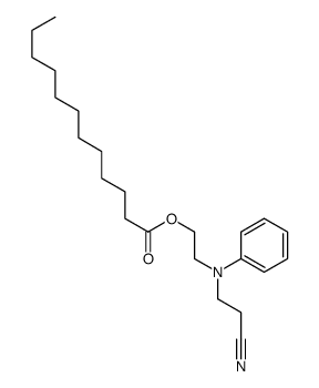2-[N-(2-cyanoethyl)anilino]ethyl dodecanoate结构式