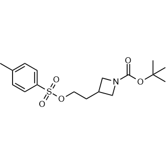 tert-Butyl3-(2-(tosyloxy)ethyl)azetidine-1-carboxylate Structure