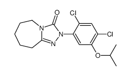 2-(2,4-dichloro-5-propan-2-yloxyphenyl)-6,7,8,9-tetrahydro-5H-[1,2,4]triazolo[4,3-a]azepin-3-one Structure