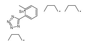 tributyl-[5-(2-methylphenyl)tetrazol-1-yl]stannane结构式