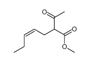 2-acetyl-(Z)-hept-4-enoic acid methyl ester Structure