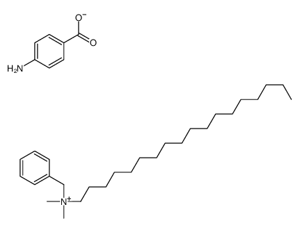 4-aminobenzoate,benzyl-dimethyl-octadecylazanium结构式