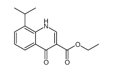 8-isopropyl-4-oxo-1,4-dihydro-quinoline-3-carboxylic acid ethyl ester Structure