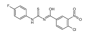 4-chloro-N-[(4-fluorophenyl)carbamothioyl]-3-nitrobenzamide Structure