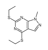 4,6-bis(ethylsulfanyl)-1-methylpyrazolo[3,4-d]pyrimidine Structure
