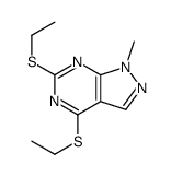 4,6-bis(ethylsulfanyl)-1-methylpyrazolo[3,4-d]pyrimidine结构式