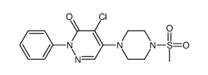 4-Chloro-5-[4-(methylsulfonyl)-1-piperazinyl]-2-phenyl-3(2H)-pyri dazinone Structure
