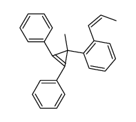 (Z)-1-(propen-1-yl)-2-(1-methyl-2,3-diphenyl-2-cyclopropen-1-yl)benzene结构式