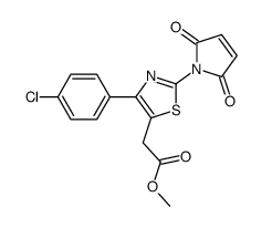 methyl 2-[4-(4-chlorophenyl)-2-(2,5-dioxopyrrol-1-yl)-1,3-thiazol-5-yl]acetate结构式
