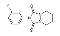 2-(3-fluorophenyl)-3-sulfanylidene-5,6,7,8-tetrahydro-[1,2,4]triazolo[1,2-a]pyridazin-1-one结构式