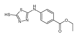ethyl 4-[(4,5-dihydro-5-thioxo-1,3,4-thiadiazol-2-yl)amino]benzoate结构式