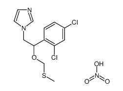 1-(2-(2,4-Dichlorophenyl)-2-((methylthio)methoxy)ethyl)-1H-imidazole m ononitrate结构式
