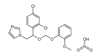 1-(2-(2,4-Dichlorophenyl)-2-((2-methoxyphenoxy)methoxy)ethyl)-1H-imida zole mononitrate结构式