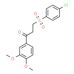 3-[(4-Chlorophenyl)sulfonyl]-1-(3,4-dimethoxyphenyl)-1-propanone Structure
