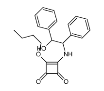 3-butoxy-4-[(2-hydroxy-1,2-diphenylethyl)amino]cyclobut-3-ene-1,2-dione Structure