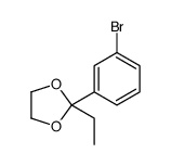 2-(3-bromophenyl)-2-ethyl-1,3-dioxolane结构式