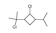 2-Chlor-1-(1-chlor-1-methylethyl)-3-isopropylcyclobutan结构式