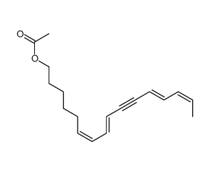 [(6E,8E,12E,14E)-hexadeca-6,8,12,14-tetraen-10-ynyl] acetate Structure