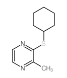 2-cyclohexylsulfanyl-3-methyl-pyrazine structure