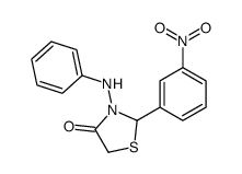 3-anilino-2-(3-nitrophenyl)thiazolidin-4-one结构式