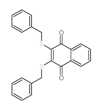 2,3-bis(benzylsulfanyl)naphthalene-1,4-dione Structure