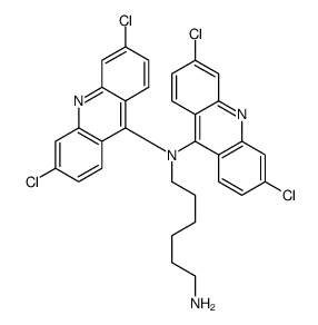 N',N'-bis(3,6-dichloroacridin-9-yl)hexane-1,6-diamine Structure