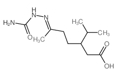 6-(carbamoylhydrazinylidene)-3-propan-2-yl-heptanoic acid结构式