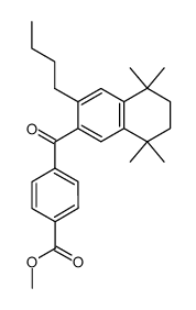 methyl 4-(3'-n-butyl-5',6',7',8'-tetrahydro-5',5',8',8'-tetramethyl-2'-naphthalenecarbonyl)benzoate结构式