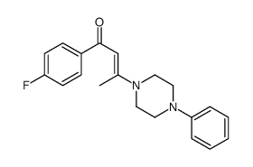 (E)-1-(4-fluorophenyl)-3-(4-phenylpiperazin-1-yl)but-2-en-1-one结构式