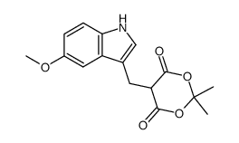 5-(5-Methoxy-1H-indol-3-ylmethyl)-2,2-dimethyl-[1,3]dioxane-4,6-dione结构式
